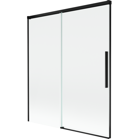 Mexen Rox плъзгащ екран за вана с 2 крила 140 x 150 см, прозрачен, черен - 8C9-140-001-70-00