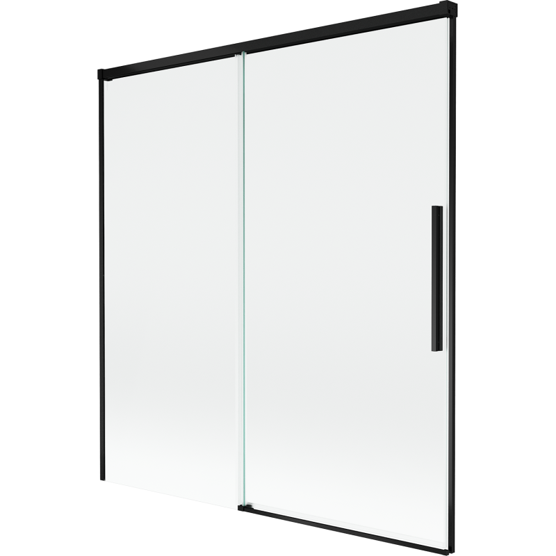 Mexen Rox, Душ параван с плъзгащи се 2 крила, 150 x 150 см, прозрачен, черен - 8C9-150-001-70-00