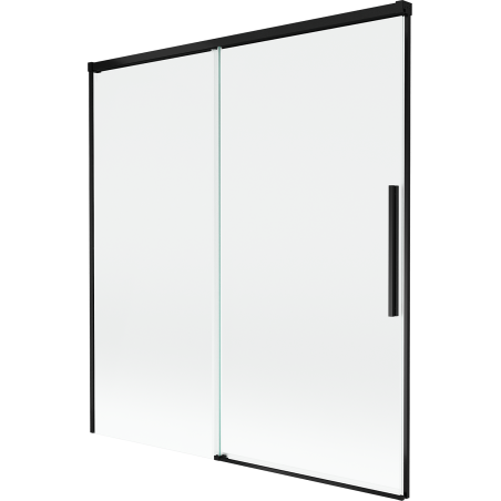 Mexen Rox, Душ параван с плъзгащи се 2 крила, 150 x 150 см, прозрачен, черен - 8C9-150-001-70-00