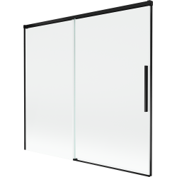 Mexen Rox параван за вана 2-крилен плъзгащ се 170 x 150 см, прозрачен, черен - 8C9-170-001-70-00
