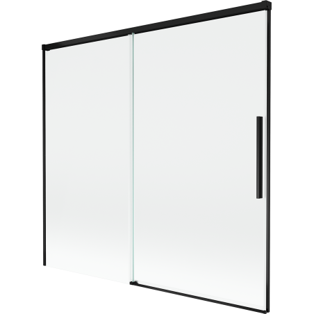 Mexen Rox параван за вана 2-крилен плъзгащ се 170 x 150 см, прозрачен, черен - 8C9-170-001-70-00