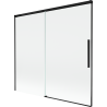 Mexen Rox параван за вана 2-крилен плъзгащ се 170 x 150 см, прозрачен, черен - 8C9-170-001-70-00