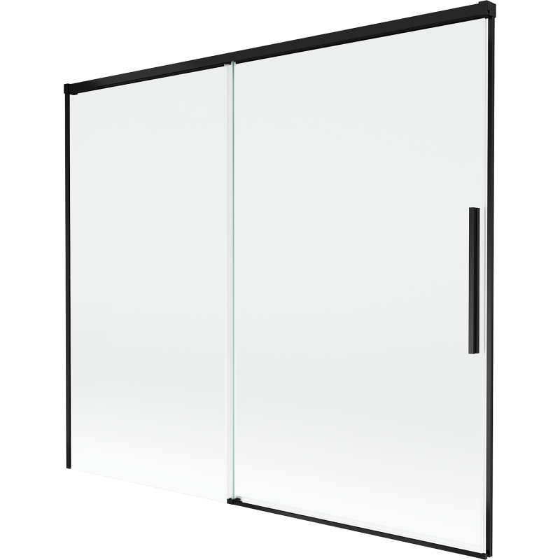 Mexen Rox двукрилен плъзгащ параван за вана 180 x 150 см, прозрачен, черен - 8C9-180-001-70-00