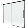 Mexen Rox двукрилен плъзгащ параван за вана 180 x 150 см, прозрачен, черен - 8C9-180-001-70-00