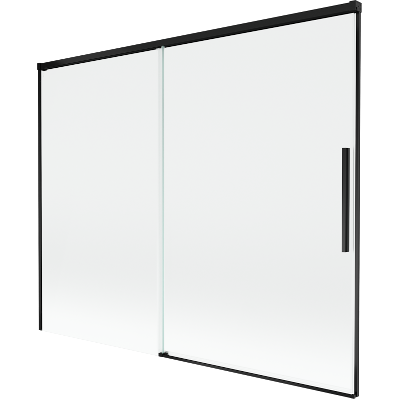 Mexen Rox двуместен плъзгащ се екран за душ 190 x 150 см, прозрачен, черен - 8C9-190-001-70-00