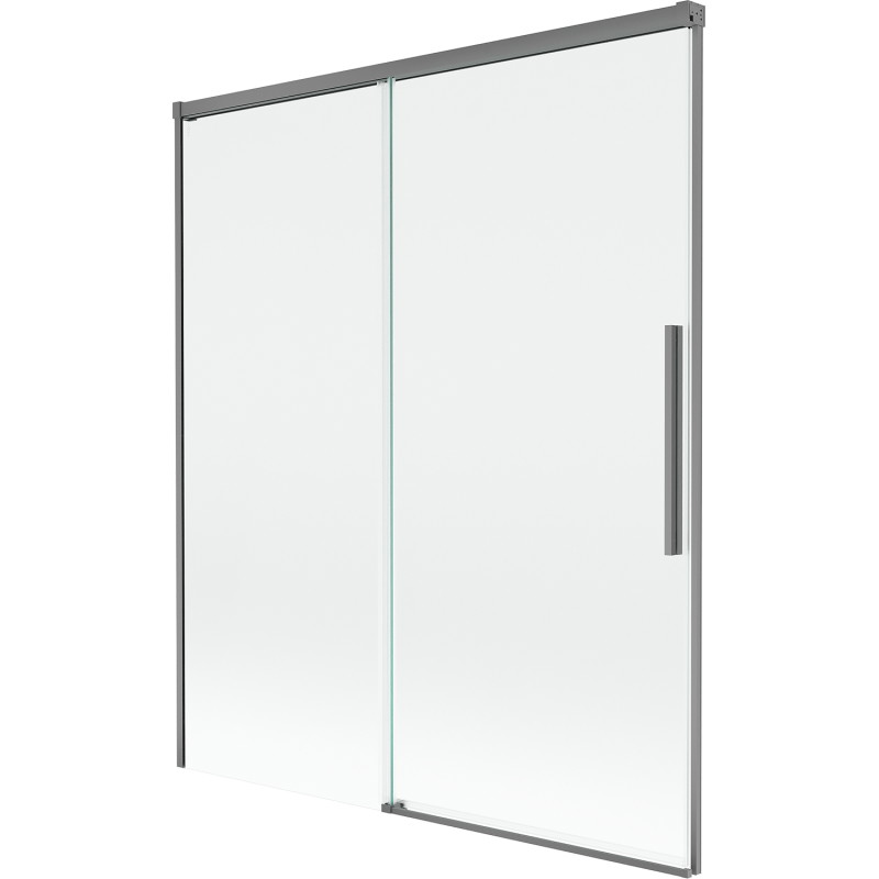 Mexen Rox двукрилен плъзгащ се параван за вана 140 x 150 см, прозрачен, gun metal
