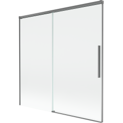 Mexen Rox параван за вана, двукрилен плъзгащ се 160 x 150 cm, прозрачен, gun metal - 8C9-160-001-95-00