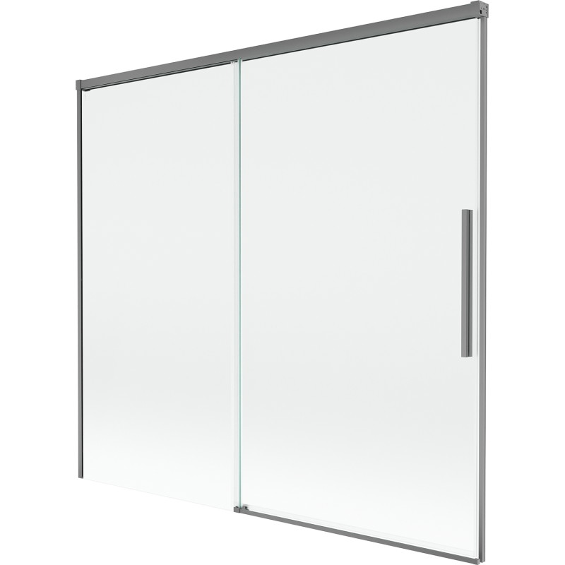 Mexen Rox 2-крилен разтягащ се параван за вана 170 x 150 см, прозрачен, gun metal