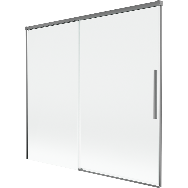 Mexen Rox душ параван за вана, 2-крила, плъзгащ се, 170 x 150 cm, прозрачен, gun metal - 8C9-170-001-95-00