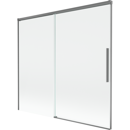 Mexen Rox душ параван за вана, 2-крила, плъзгащ се, 170 x 150 cm, прозрачен, gun metal - 8C9-170-001-95-00