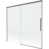 Mexen Rox душ параван за вана, 2-крила, плъзгащ се, 170 x 150 cm, прозрачен, gun metal - 8C9-170-001-95-00
