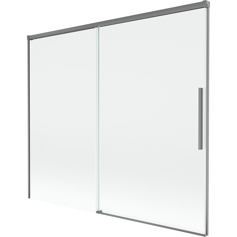 Mexen Rox двоен плъзгащ параван за вана 180 x 150 cm, прозрачен, gun metal - 8C9-180-001-95-00