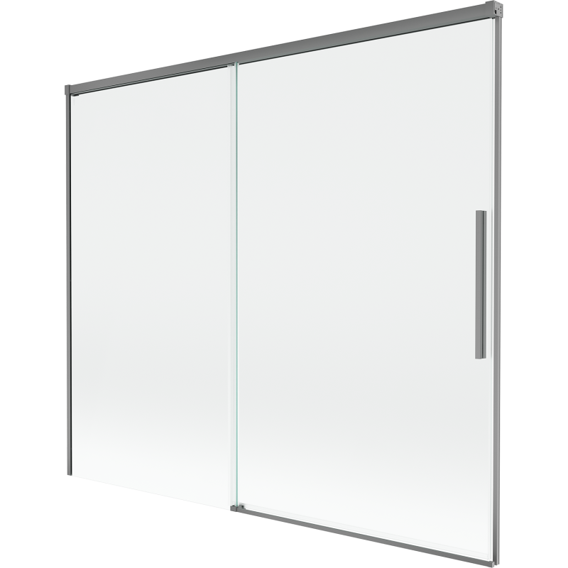 Mexen Rox двукрилен плъзгащ се параван за вана 180 x 150 cm, прозрачен, оръжеен метал - 8C9-180-001-95-00