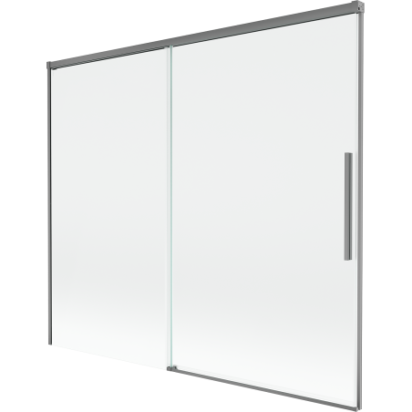 Mexen Rox двукрилен плъзгащ се параван за вана 180 x 150 cm, прозрачен, оръжеен метал - 8C9-180-001-95-00