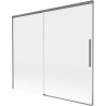 Mexen Rox двукрилен плъзгащ се параван за вана 180 x 150 cm, прозрачен, оръжеен метал - 8C9-180-001-95-00