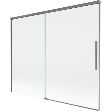 Mexen Rox параван за вана 2-крилен плъзгащ се 190 x 150 см, прозрачен, оръжеен метал - 8C9-190-001-95-00