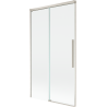 Mexen Rox двукрила разтегателна вана 100 x 150 cm, прозрачна, четкан никел - 8C9-100-001-97-00