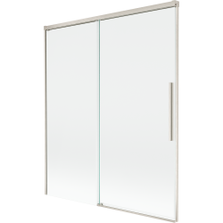 Mexen Rox 2-крили параван за вана, плъзгащ се, 140 х 150 см, прозрачен, четкан никел - 8C9-140-001-97-00