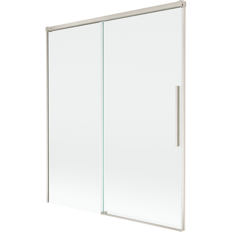 Mexen Rox 2-крили параван за вана, плъзгащ се, 140 х 150 см, прозрачен, четкан никел - 8C9-140-001-97-00