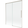 Mexen Rox 2-крили параван за вана, плъзгащ се, 140 х 150 см, прозрачен, четкан никел - 8C9-140-001-97-00