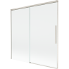 Mexen Rox двукрилен плъзгащ се душ параван 160 x 150 см, прозрачен, четкан никел - 8C9-160-001-97-00