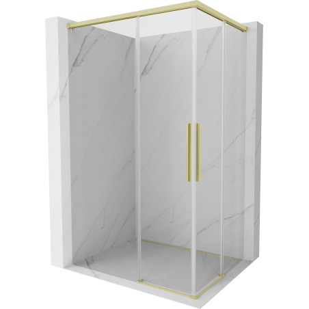 Mexen Rox Душ кабина с плъзгащи се врати Duo 85 x 75 см, прозрачна, злато