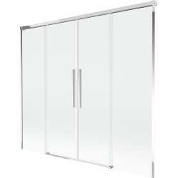 Mexen Rox параван за вана с 2 крила, плъзгащ се 180 x 150 см, прозрачен, хром - 8C9-180-002-01-00
