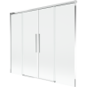 Mexen Rox параван за вана с 2 крила, плъзгащ се 180 x 150 см, прозрачен, хром - 8C9-180-002-01-00