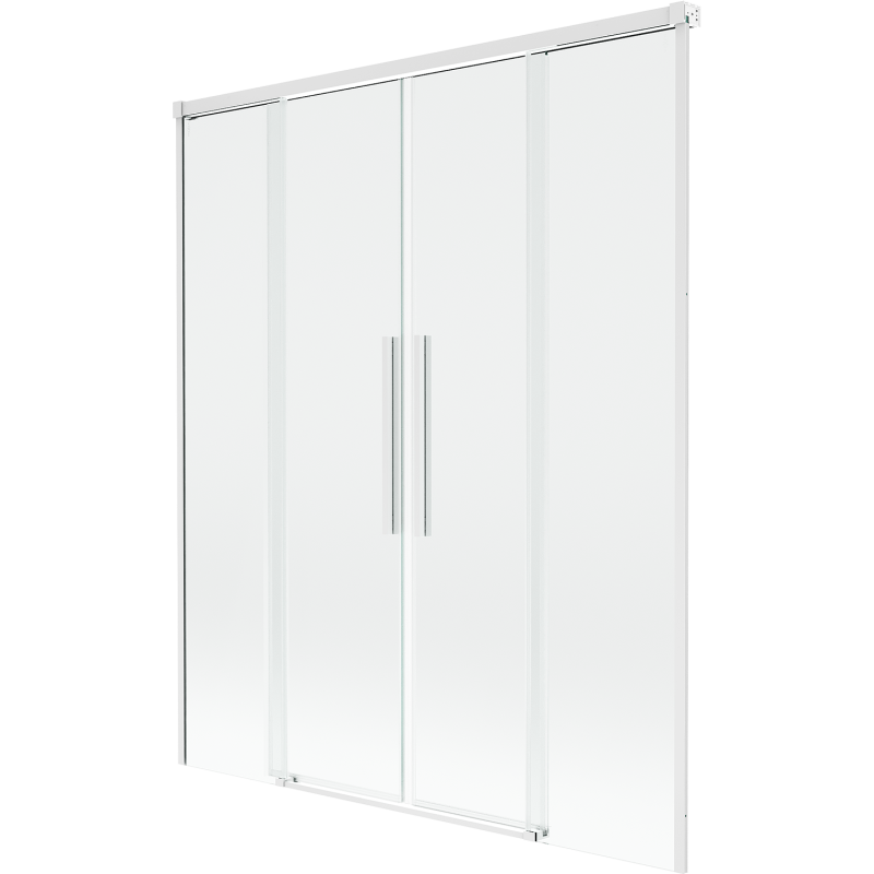 Mexen Rox параван за вана с 2 плъзгащи се крила 150 x 150 см, прозрачен, бял - 8C9-150-002-20-00