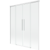 Mexen Rox параван за вана с 2 плъзгащи се крила 150 x 150 см, прозрачен, бял - 8C9-150-002-20-00