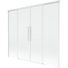 Mexen Rox параван за вана, 2-крилен плъзгащ се, 180 x 150 см, прозрачен, бял - 8C9-180-002-20-00