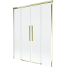 Mexen Rox параван за вана, 2-крилен плъзгащ се, 150 x 150 см, прозрачен, златист - 8C9-150-002-50-00