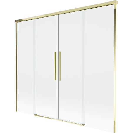Mexen Rox параван за вана, 2-крилов, плъзгащ се, 170 x 150 см, прозрачен, златист - 8C9-170-002-50-00