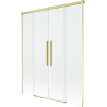 Mexen Rox вана преграда с 2-двойно плъзгащи се крила 160 x 150 см, прозрачен, злато матирано - 8C9-160-002-55-00