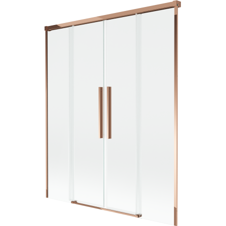 Mexen Rox двукратно плъзгащ се прозрачен параван за вана 160 x 150 см, розово