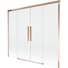 Mexen Rox двукрилен плъзгащ се параван за вана 190 x 150 см, прозрачен, розово злато - 8C9-190-002-60-00