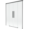 Mexen Rox душ параван 2-крилен плъзгащ се 140 x 150 см, прозрачен, четка сив - 8C9-140-002-66-00