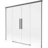 Mexen Rox двукрила сгъваема баня параван 170 x 150 см, прозрачен, сив на четка - 8C9-170-002-66-00