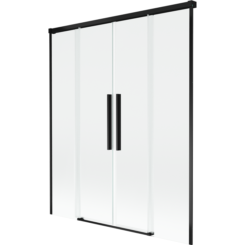 Mexen Rox двуос слайд параван за вана 140 x 150 см, прозрачен, черен - 8C9-140-002-70-00