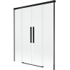 Mexen Rox параван за вана 2-крилен плъзгащ се 150 x 150 см, прозрачен, черен - 8C9-150-002-70-00