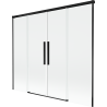 Mexen Rox душ параван двукрилен плъзгащ се 180 x 150 см, прозрачен, черен - 8C9-180-002-70-00