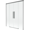 Mexen Rox параван за вана 2-крилен плъзгащ се 150 x 150 см, прозрачен, gun metal - 8C9-150-002-95-00