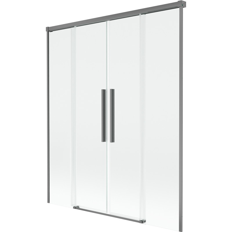 Mexen Rox двукрила плъзгаща се вана 160 x 150 см, прозрачна, gun metal - 8C9-160-002-95-00