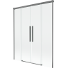 Mexen Rox двукрила плъзгаща се вана 160 x 150 см, прозрачна, gun metal - 8C9-160-002-95-00