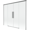 Mexen Rox параван за вана, плъзгащ се с 2 крила 190 x 150 см, прозрачен, gun metal - 8C9-190-002-95-00