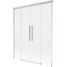 Mexen Rox параван за баня с 2 плъзгащи се крила 150 x 150 см, прозрачен, матов никел - 8C9-150-002-97-00