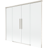 Mexen Rox двукрилен плъзгащ се душ параван 180 x 150 cm, прозрачен, четкан никел - 8C9-180-002-97-00