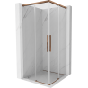 Mexen Rox Duo плъзгаща се душ кабина 110 x 110 см, прозрачна, розово злато - 8C2D-110-110-60-00