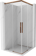 Mexen Rox Duo плъзгаща се душ кабина 120 x 120 см, прозрачна, розово злато - 8C2D-120-120-60-00