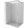 Mexen Rox Разтегателна душ кабина Duo 80 x 75 см, прозрачна, матиран никел